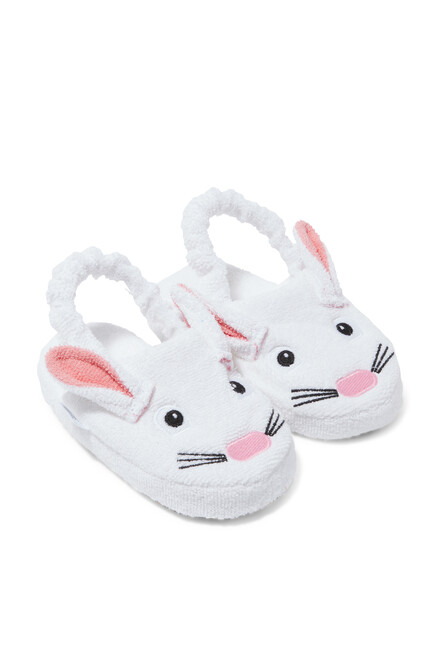 Kids Bunny Cotton-Terry Slippers
